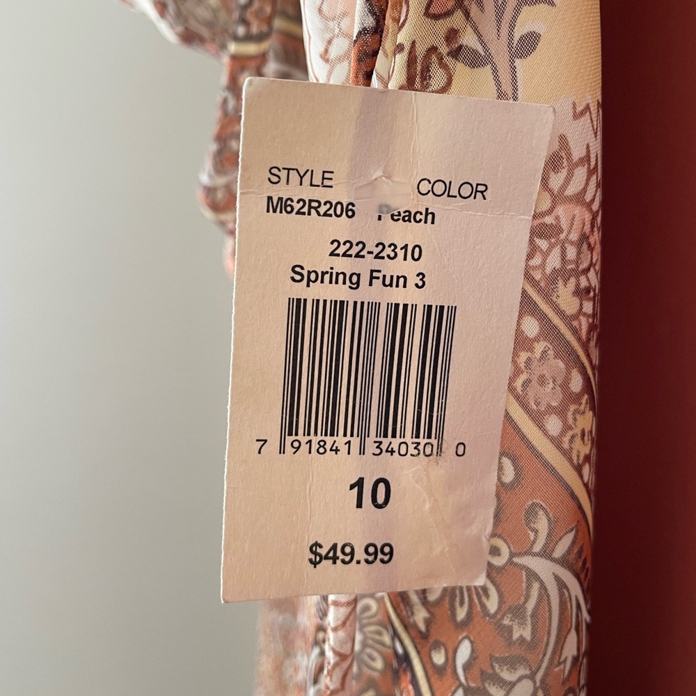New B. Smart Peach dress. Size 10
